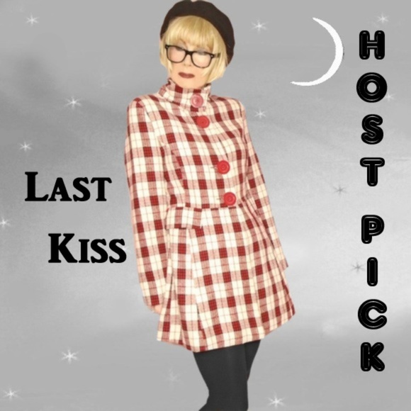 Last Kiss Jackets & Blazers - Last Kiss Cute Red White Plaid Jacket